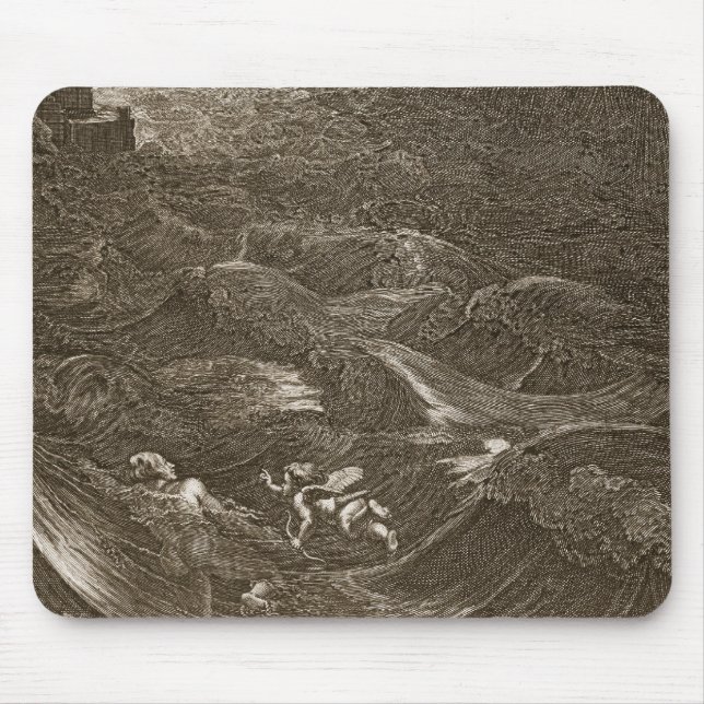 Leander Swims Over the Hellespont to Meet his Mist Mouse Pad (Front)