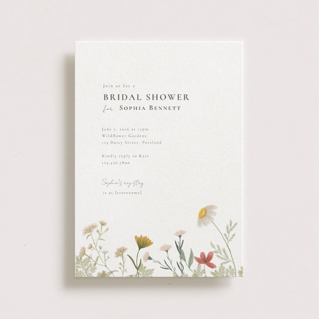 Leander Wildflower Bridal Shower Invitation (Creator Uploaded)