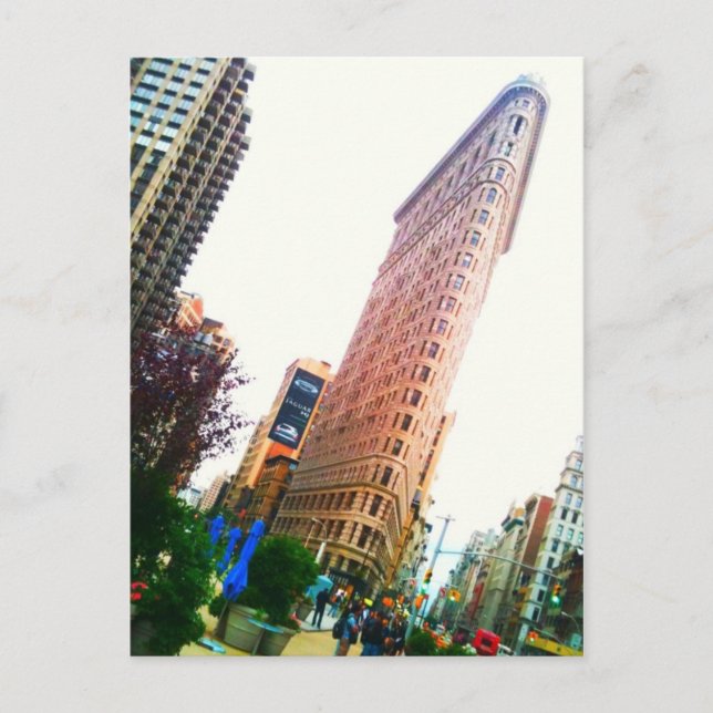 leaning Flatiron Building clear Postcard (Front)