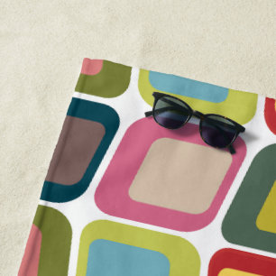 Leaning Rectangles Beach Towel