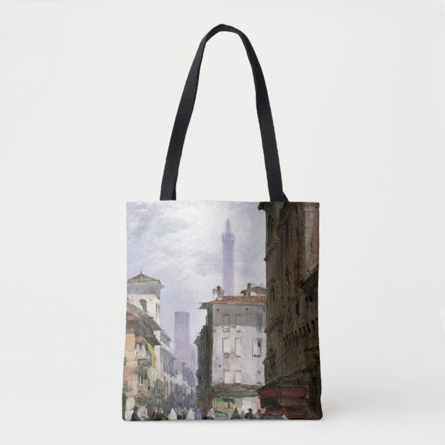 Leaning Tower, Bologna Tote Bag (Front)