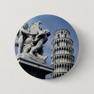 Leaning Tower of Pisa 6 Cm Round Badge