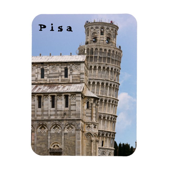 Leaning Tower of Pisa and Cathedral - Pisa, Italy Magnet (Vertical)