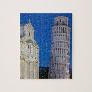 Leaning Tower of Pisa at night Jigsaw Puzzle