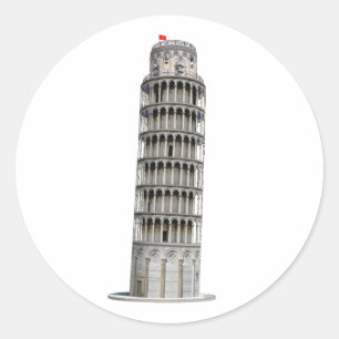 Leaning Tower of Pisa: Classic Round Sticker