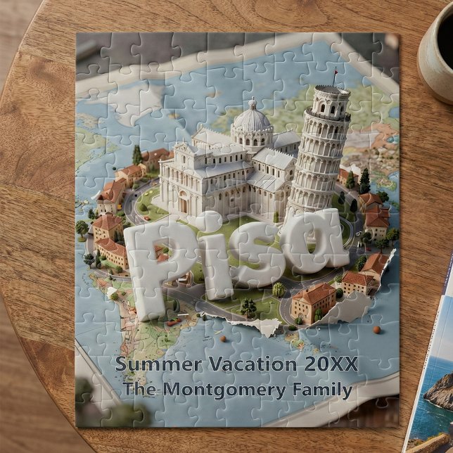 Leaning Tower of Pisa Italy Family Summer Vacation Jigsaw Puzzle (Creator Uploaded)