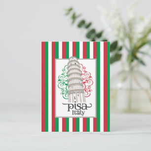 Leaning Tower of Pisa Italy for Travel Enthusiasts Postcard