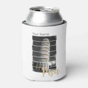 Leaning Tower Of Pisa Italy Vintage Retro Souvenir Can Cooler