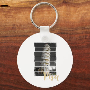 Leaning Tower Of Pisa Italy Vintage Retro Souvenir Key Ring