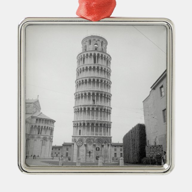 Leaning Tower of Pisa Metal Tree Decoration (Front)