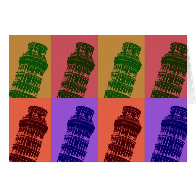 Leaning Tower of Pisa Pop Art (Front Horizontal)