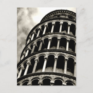 leaning tower of pisa postcard