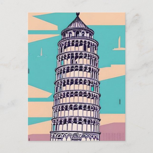 Leaning Tower of Pisa Postcard (Front)