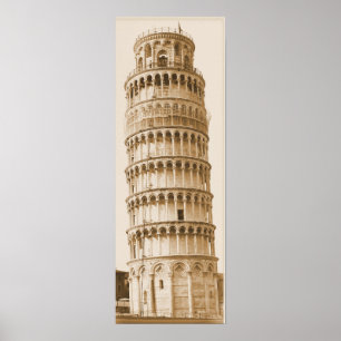Leaning Tower of Pisa Poster