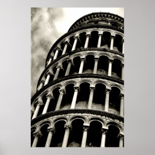 leaning tower of pisa poster