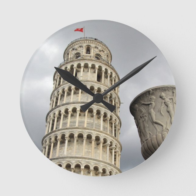 Leaning tower of Pisa Round Clock (Front)