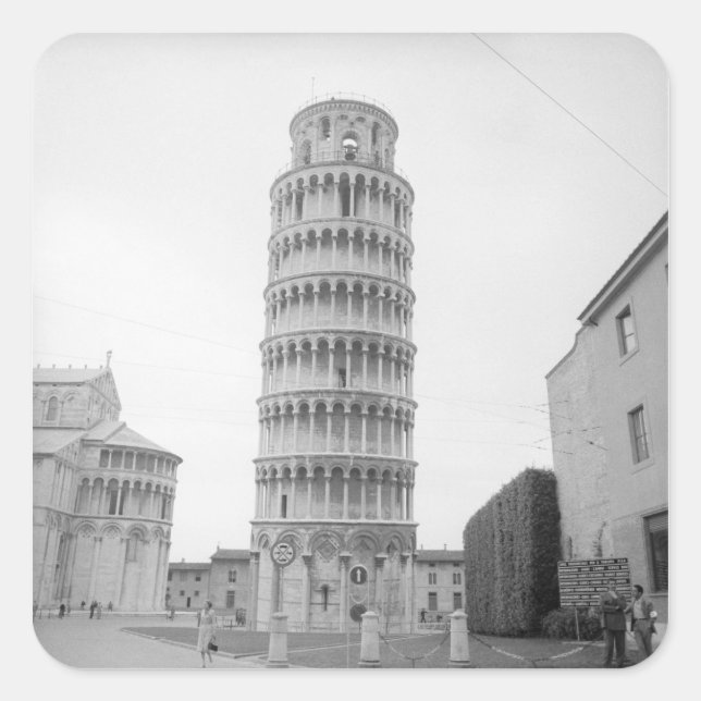 Leaning Tower of Pisa Square Sticker (Front)