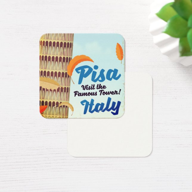 Leaning Tower of Pisa Vintage vacation print. (Desk)