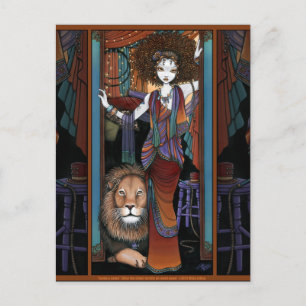Leaon Levon Lion Tamer Circus Bohemian Postcard