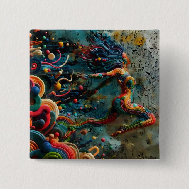 Leap 15 Cm Square Badge (Front)