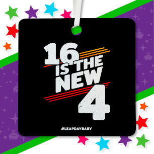 Leap Day 16th Birthday Party New Leap Year Feb 29 Metal Tree Decoration