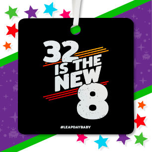 Leap Day 32nd Birthday Party New Leap Year Feb 29 Metal Tree Decoration