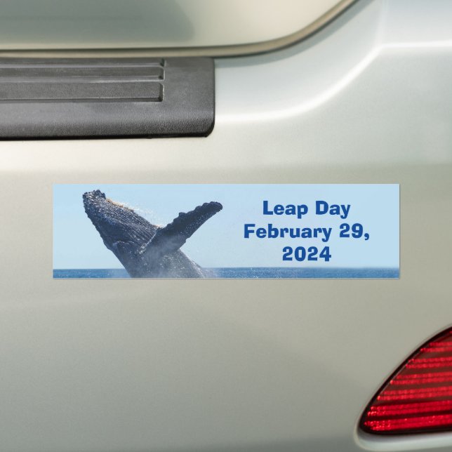 Leap Day February 29, 2024 Bumper Sticker (On Car)