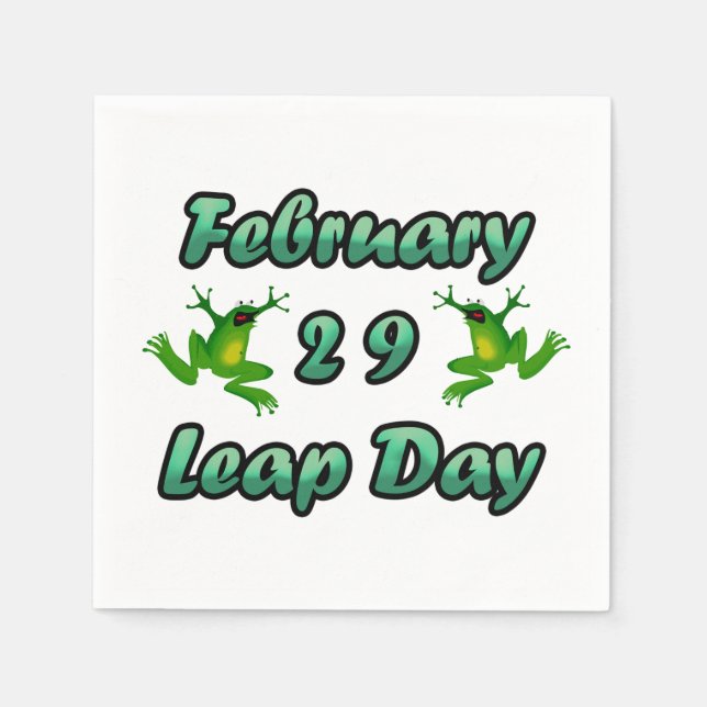 Leap Day February 29 Napkin (Front)