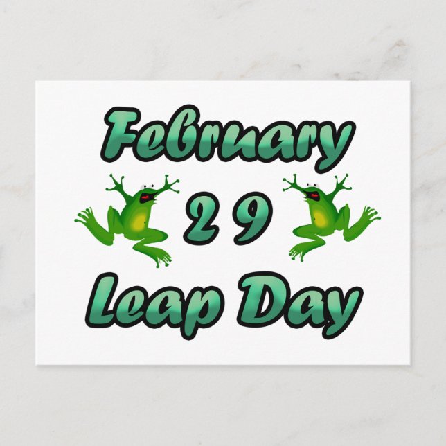 Leap Day February 29 Postcard (Front)