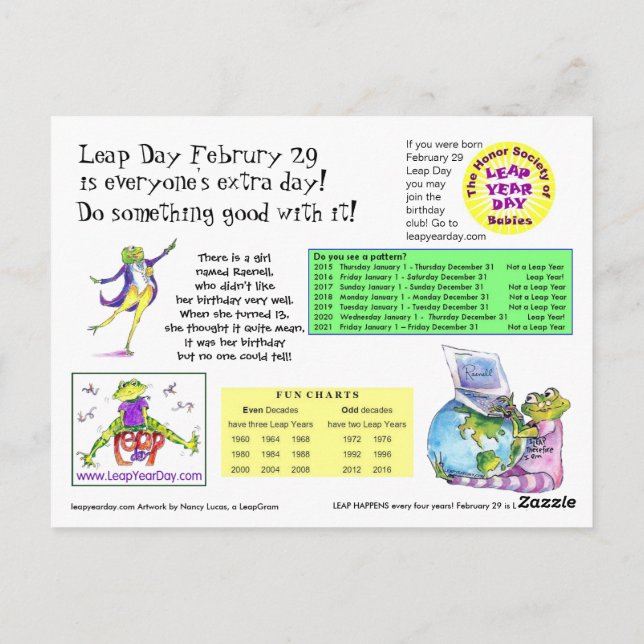 Leap Day Info Card (Back)