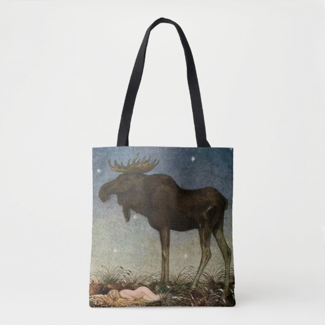“Leap Finds the Sleeping Princess” by John Bauer Tote Bag (Front)