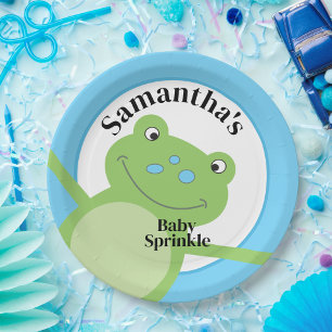 Leap Frog Green Froggy Baby Sprinkle Shower Paper Plate