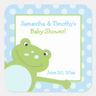 Leap Frog Square Favour Stickers (6 Large)