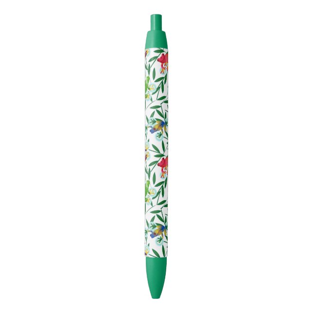 Leap Frog Tropical Bamboo Black Ink Pen (Front Vertical)