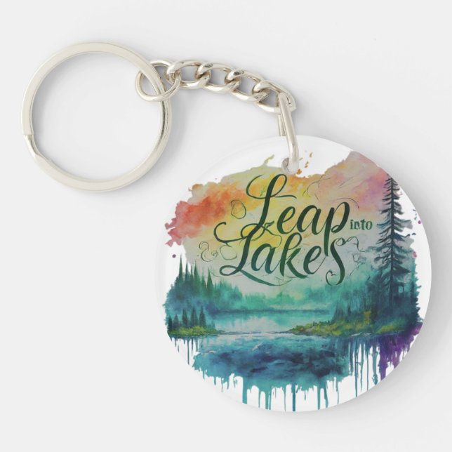Leap into Lake Key Ring (Front)