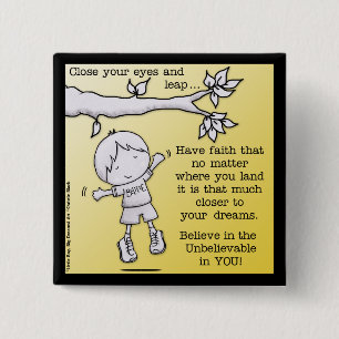 Leap of Faith 15 Cm Square Badge