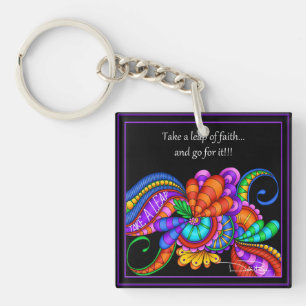 Leap of Faith Key Ring
