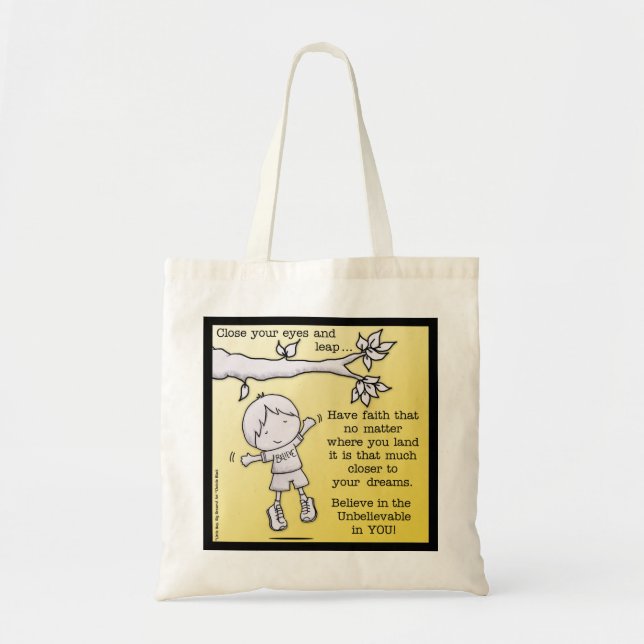 Leap of Faith Tote Bag (Front)