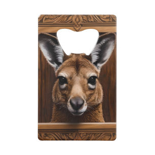 Leap of Nature: A Kangaroo Wood Print,