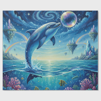 Leap of wonder wrapping paper