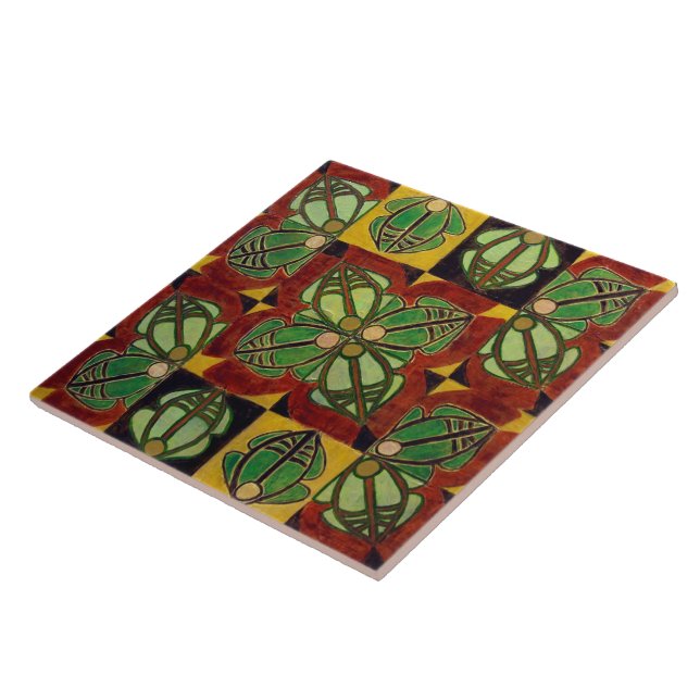 "Leap" (painting) Ceramic Tile (Side)