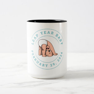 Leap Year Baby 2024 Two-Tone Coffee Mug
