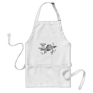 Leap Year Baby: Leaping Frog in Pencil Standard Apron