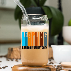 Leap Year Birthday Born February 29 Leapling Can Glass