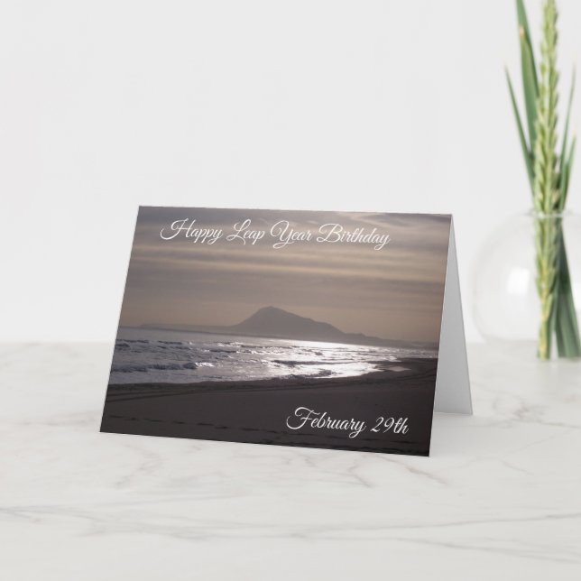 Leap Year Birthday Card (Front)