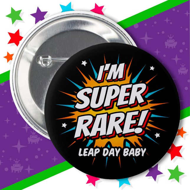 Leap Year Birthday Feb 29th Leap Day Birthday 6 Cm Round Badge (Creator Uploaded)