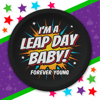 Leap Year Birthday Feb 29th Leap Day Birthday Paper Plate