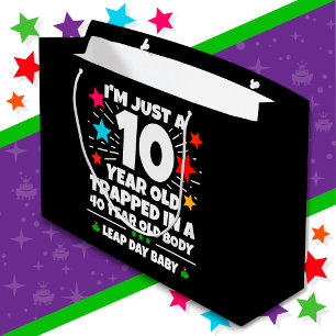 Leap Year Birthday Party 40th Birthday Leap Day Large Gift Bag