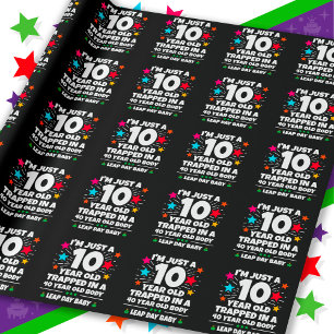 Leap Year Birthday Party 40th Birthday Leap Day Wrapping Paper