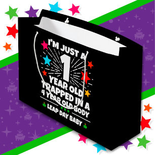 Leap Year Birthday Party 4th Birthday Leap Day Feb Large Gift Bag